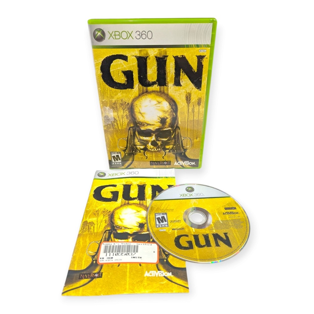 Gun Activision Xbox 360 Video Game Complete with Manual Western Action